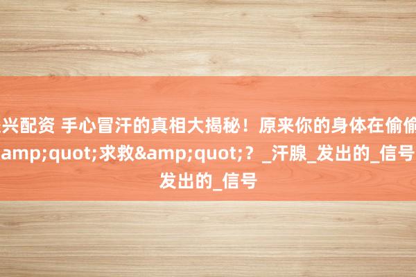 振兴配资 手心冒汗的真相大揭秘！原来你的身体在偷偷"求救"？_汗腺_发出的_信号
